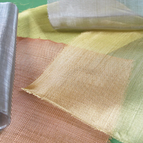 Metal fabrics used in embroidery and mixed media