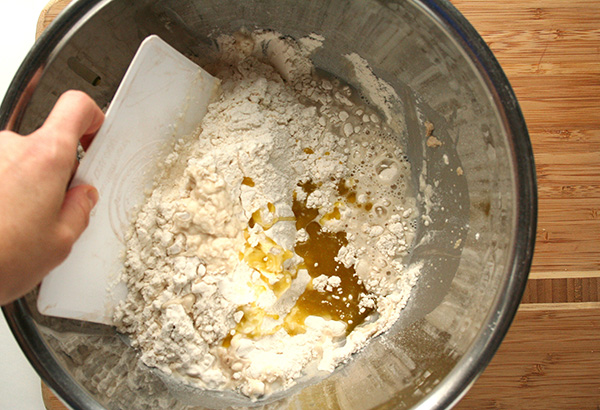 Mixing dough