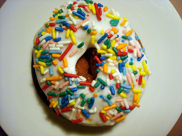 Doughnut with sprinkles