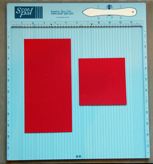 Card stock pieces cut to specified sizes