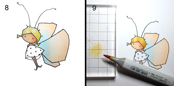 Steps 8-9 Coloring hair using Palette Transfer