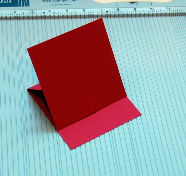 Blank card open (as in display)