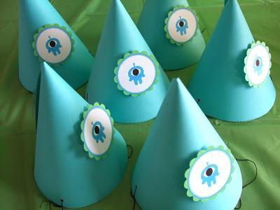 Alien Toppers for Cupcakes or Party Hats