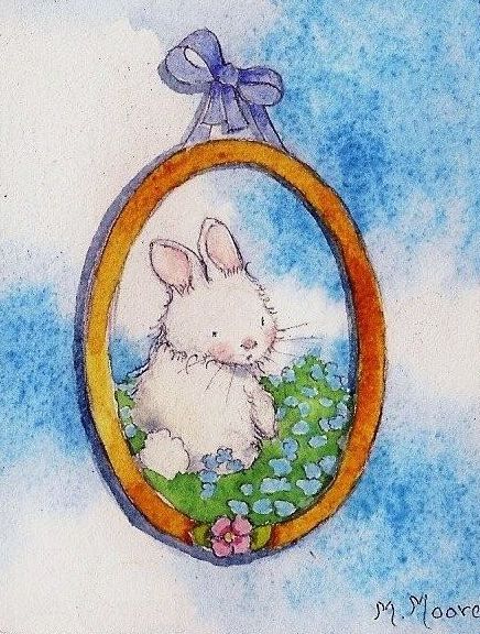 framed bunny in the sky