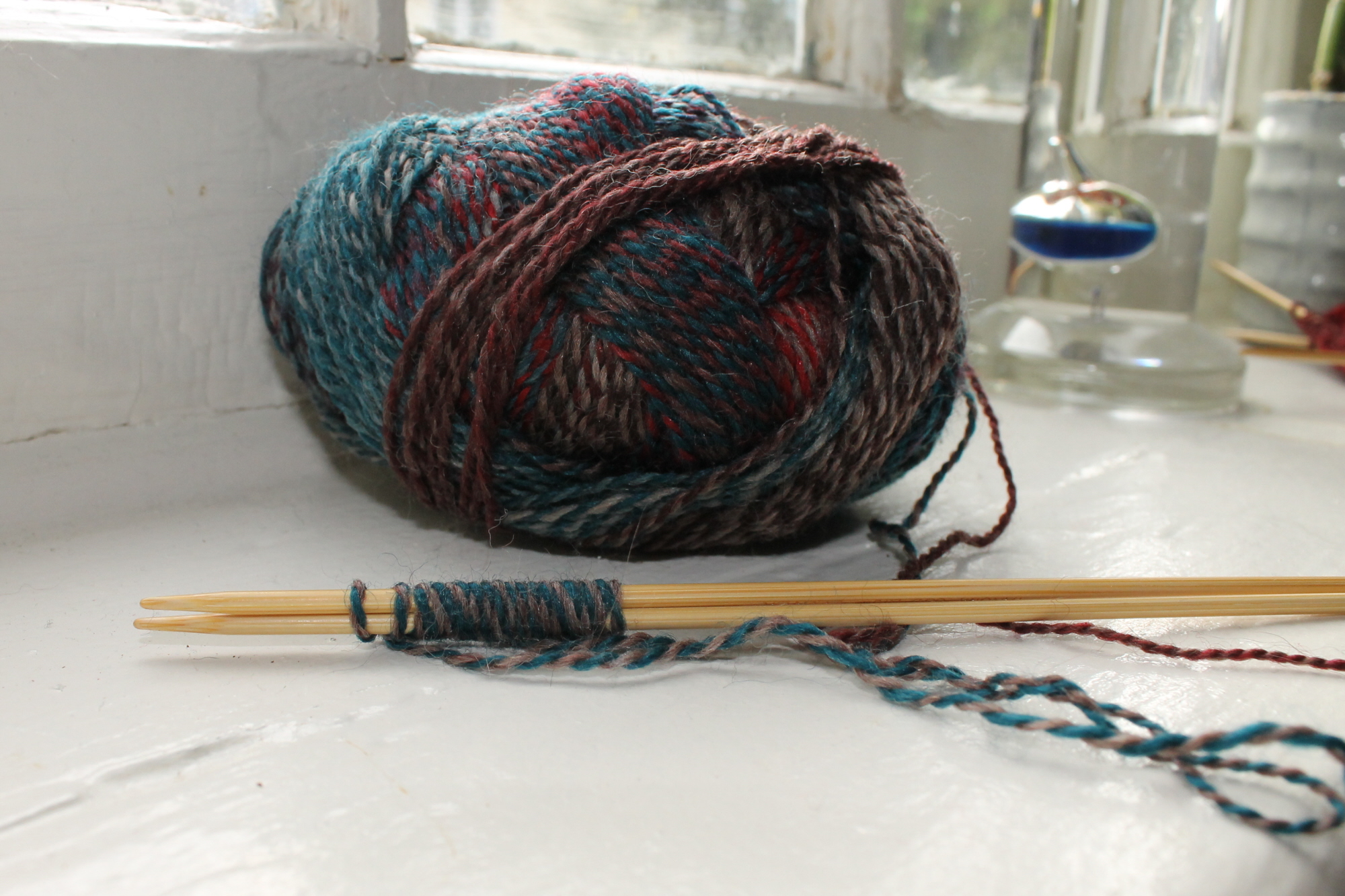 Casting onto two needles