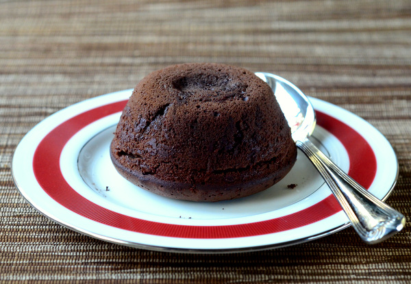 Molten Chocolate Cake for Two, uncut