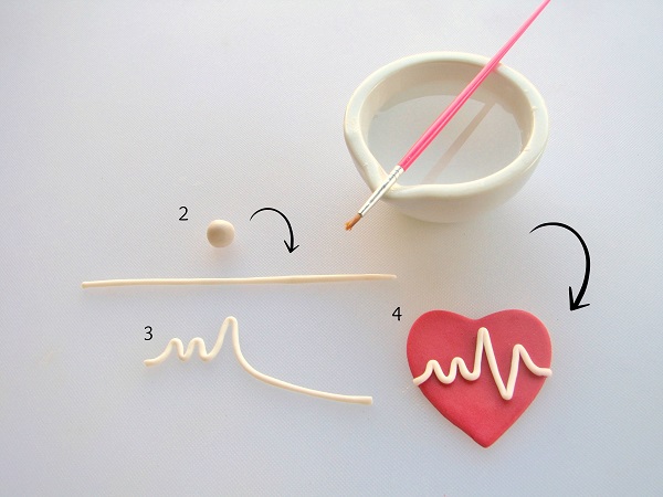 Heartbeat fondant tutorial step 2
