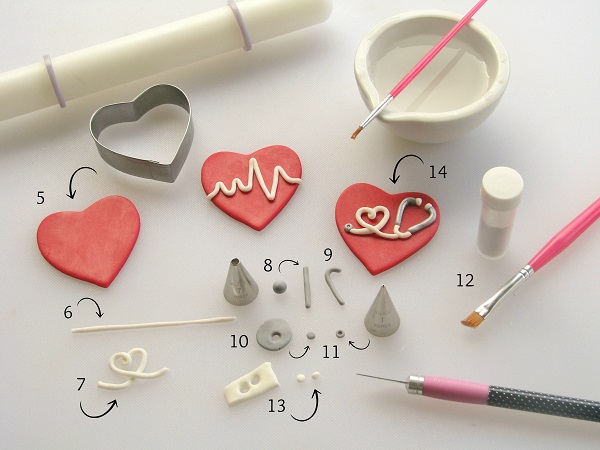 Heartbeat fondant tutorial step 3