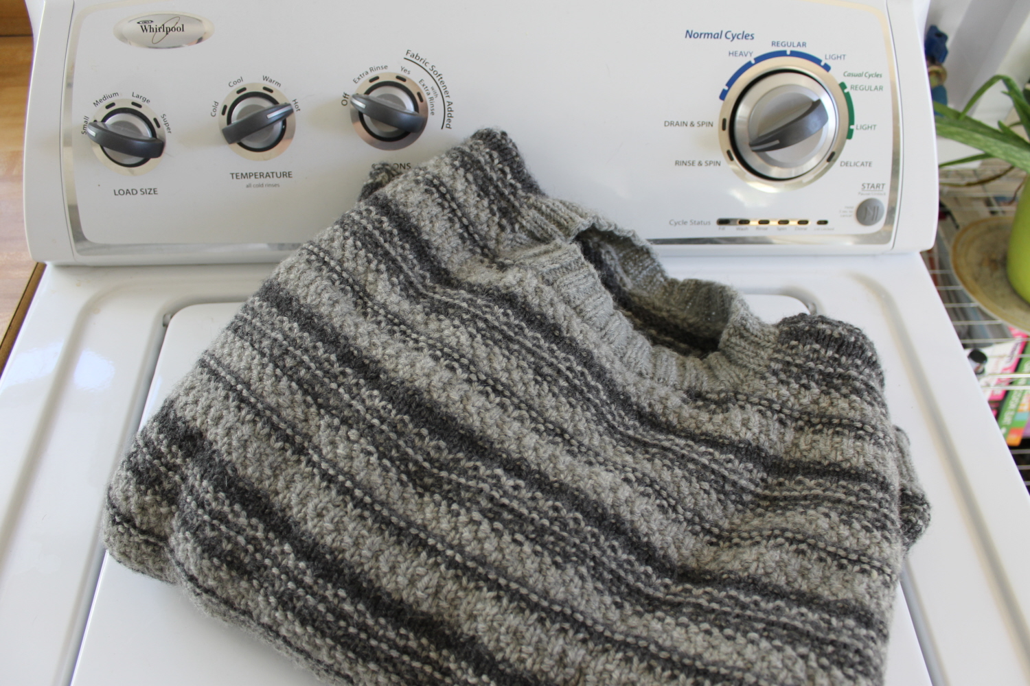 Machine washing knits