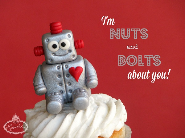 Robot fondant cupcake topper tutorial