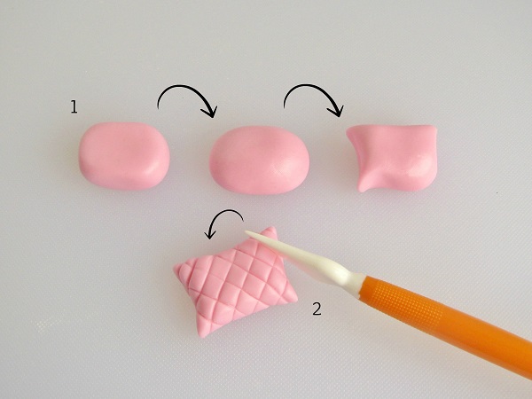 Princess Pillow Fondant Tutorial step 1