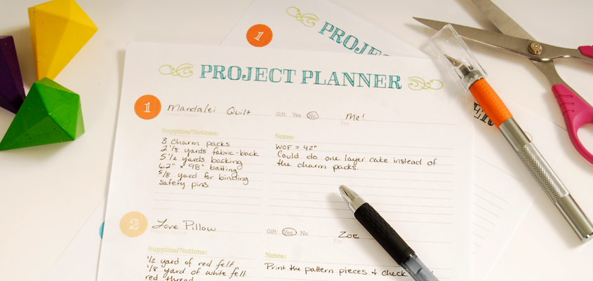 Project planner worksheet