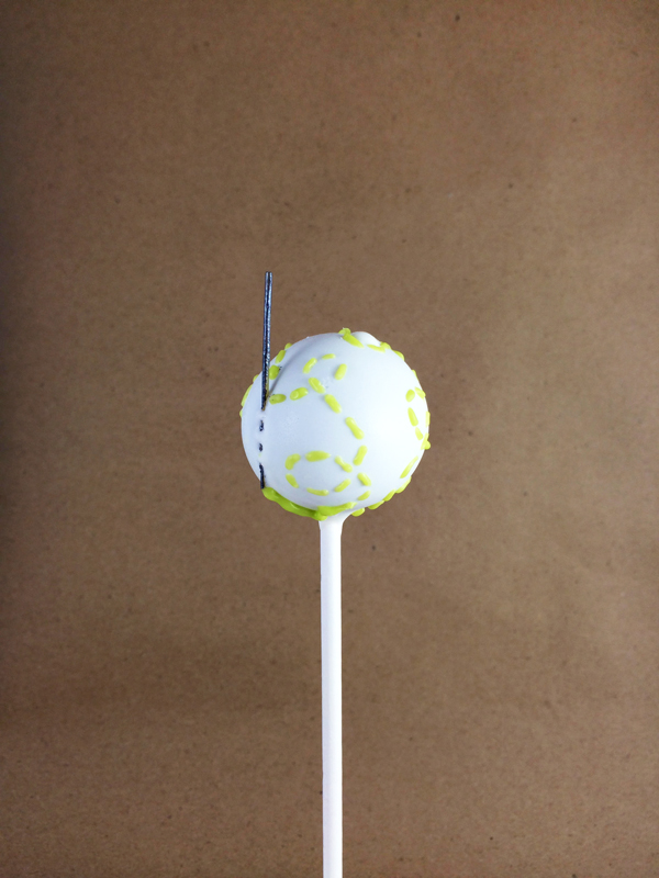 hand stitched cake pops