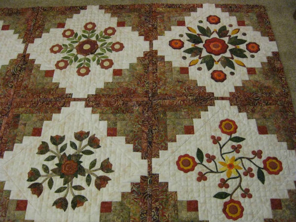 Rose of Sharon in the Cabin quilt.