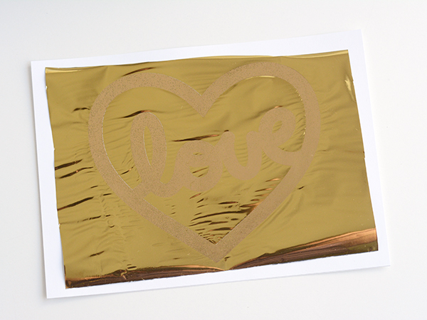 Making a Gold Foil Valentine Card