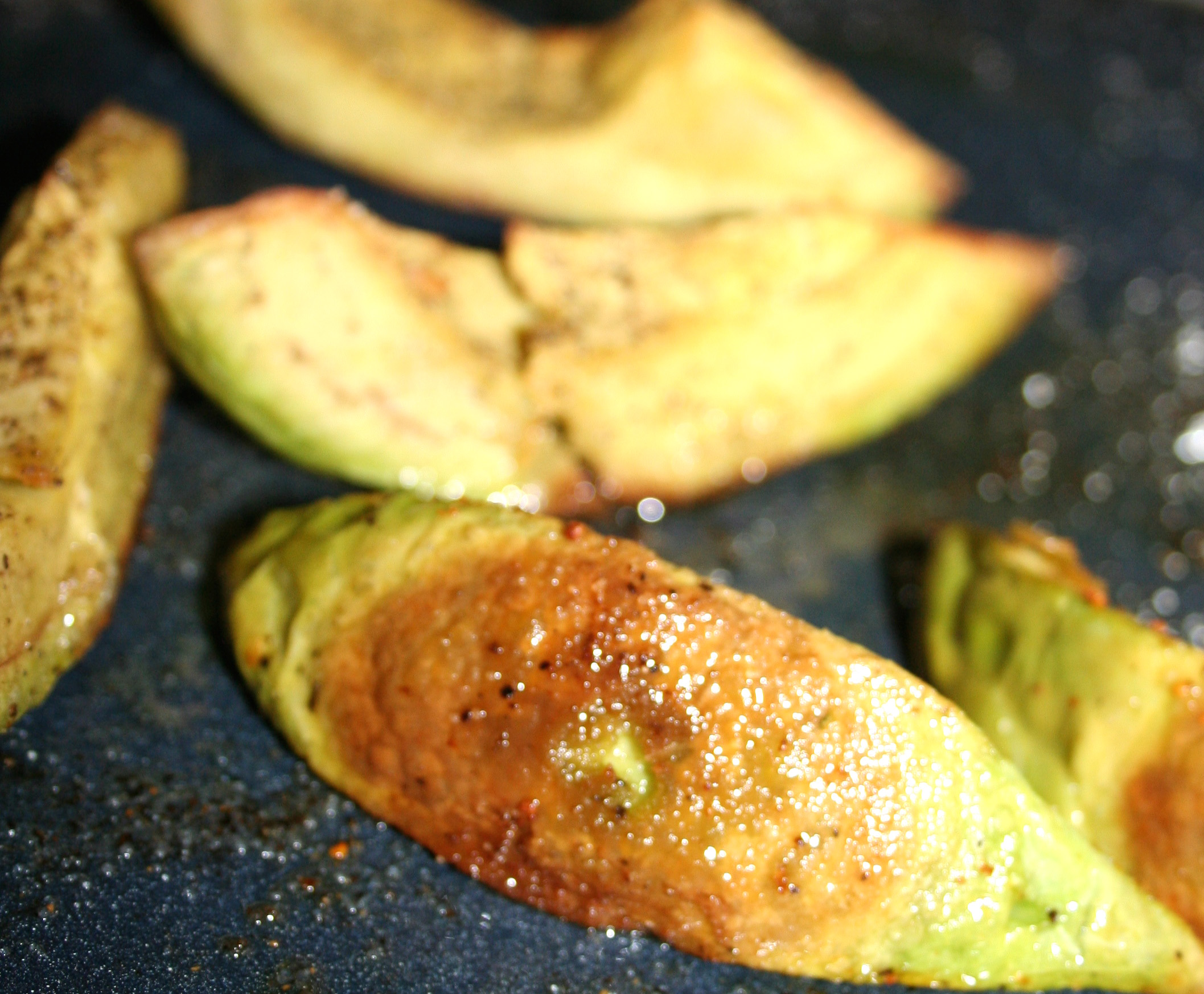 Baked avocado slices
