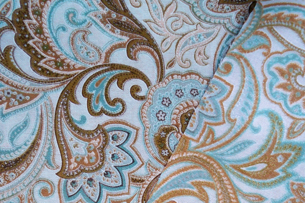 blue brown paisley