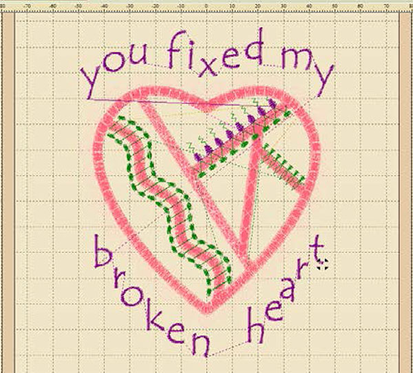 Calligraphy Project Designer broken heart project.