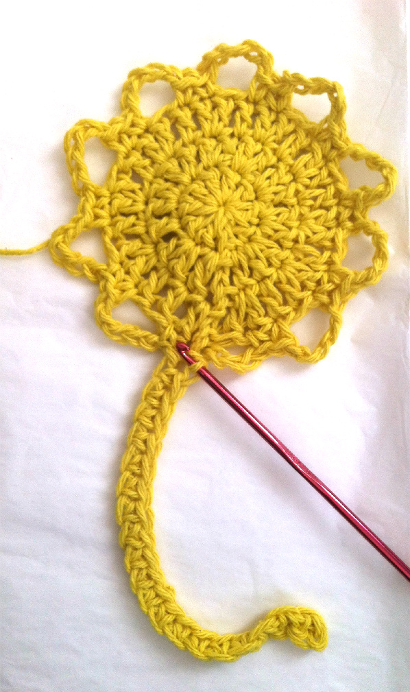crochet flower stem
