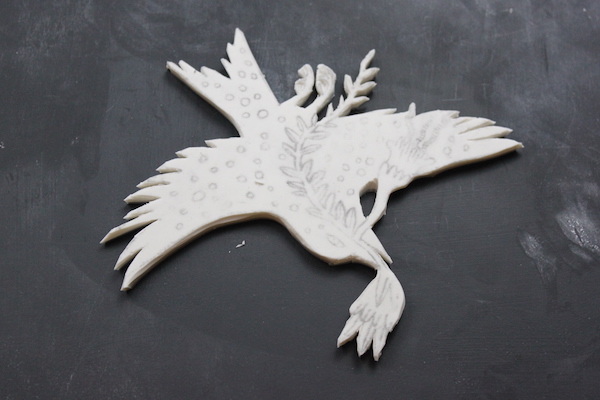 Cut out bird stamp