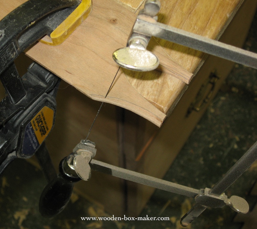 using coping saw to cut tails