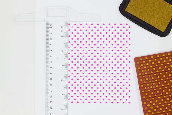 DIY Metallic Offset Stamped Greeting Card, Step 4