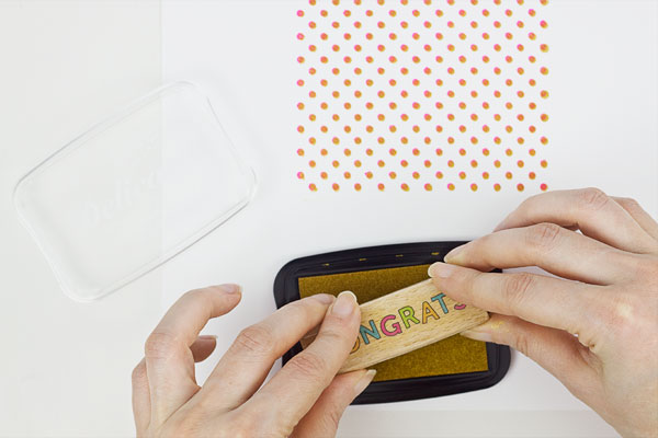 DIY Metallic Offset Stamped Greeting Card, Step 5