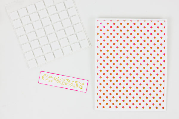 DIY Metallic Offset Stamped Greeting Card, Step 7