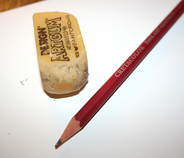 Pencil and eraser