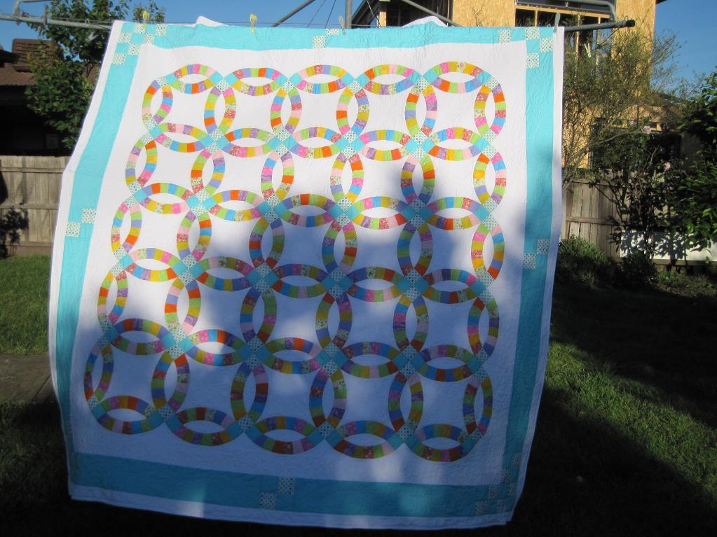 double wedding ring quilt border