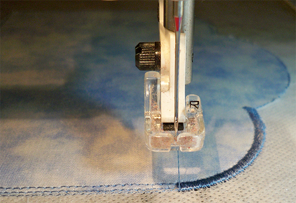 fill stitch to applique satin stitching