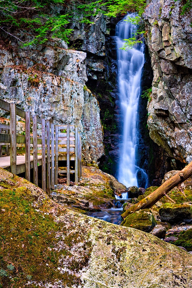 Falls Of Song With Large Boulder