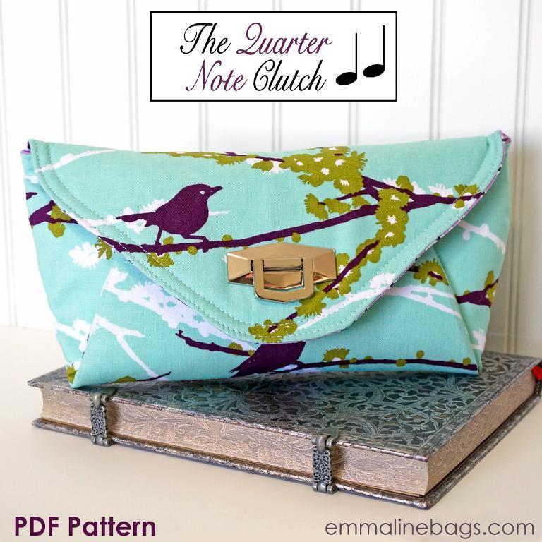 Quarter Note Clutch sewing pattern