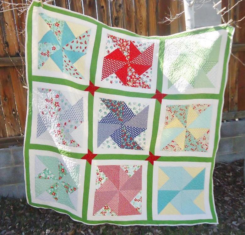 Spinning Pinwheel Layer Cake Quilt