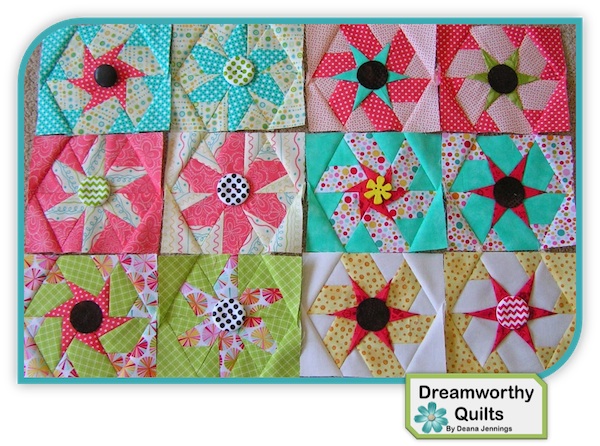 Pinwheel Flowers Quilters Garden Row 4