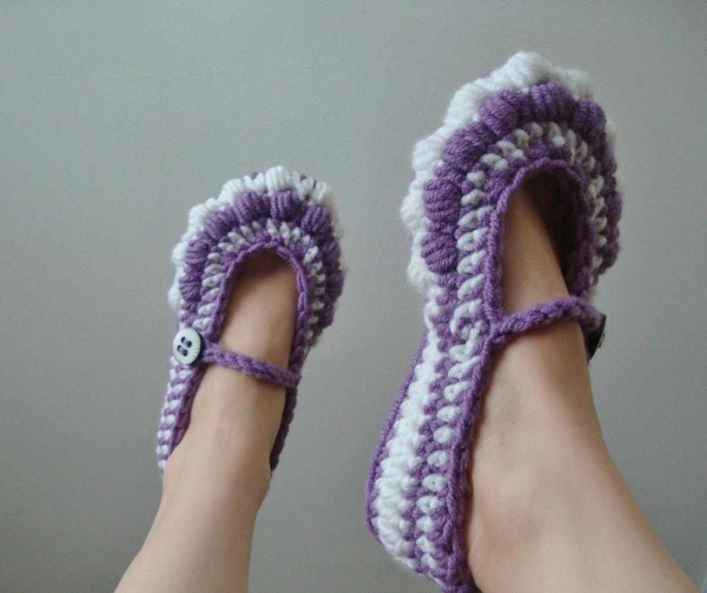 Bobble Ballet Slippers crochet pattern