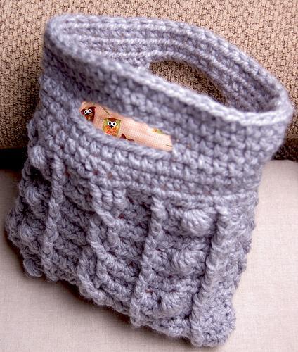 Cabled Bobble Clutch crochet pattern