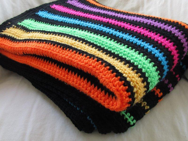 Neon Stripe Blanket crochet pattern