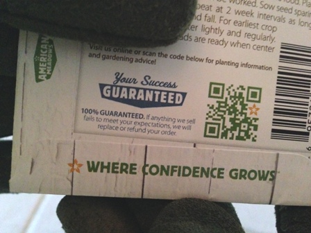 Look for guarantees and smart codes on seed packages