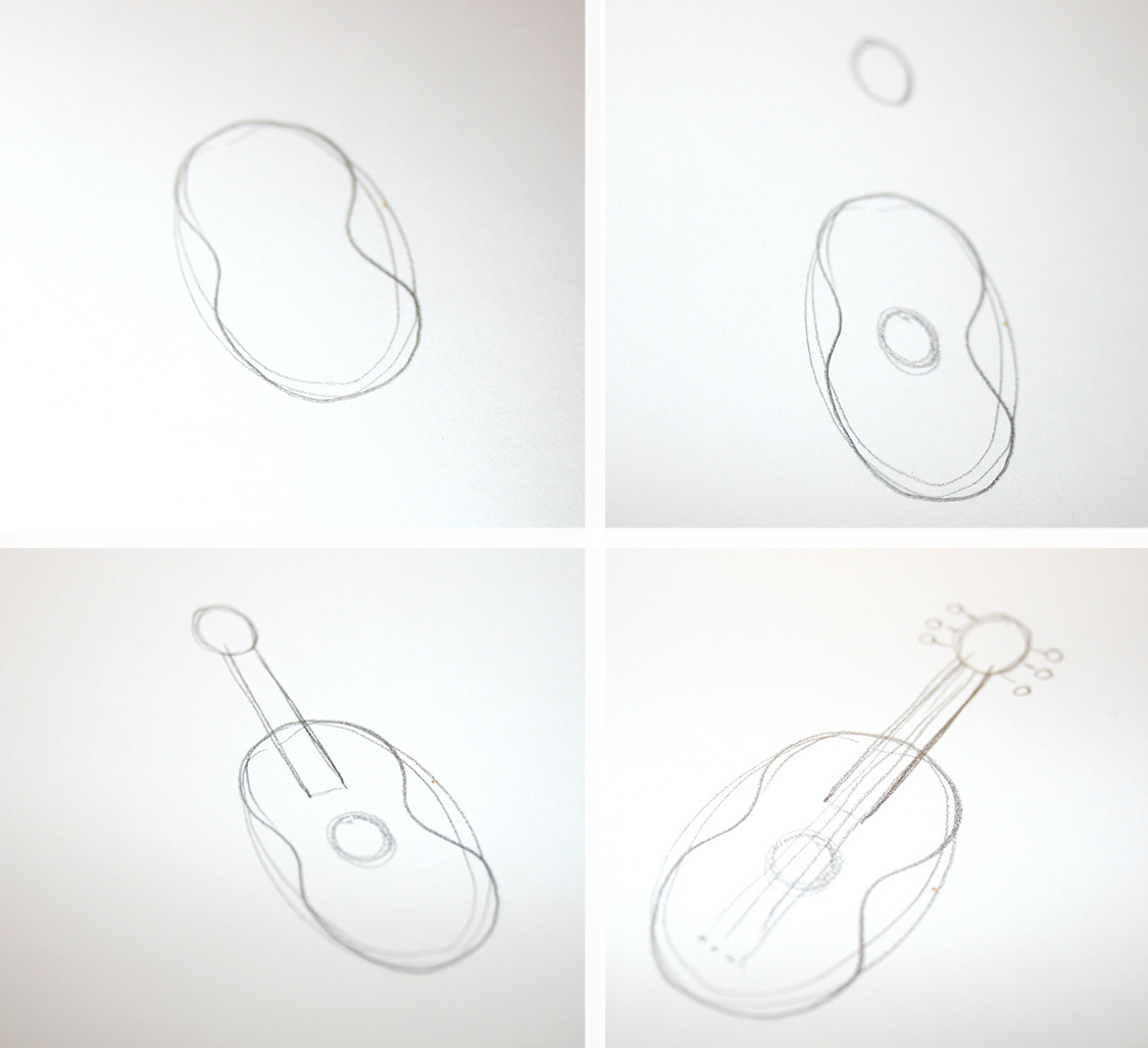 Drawing a guitar