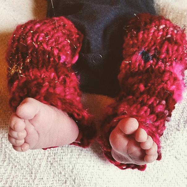 Handknit Baby Leggings