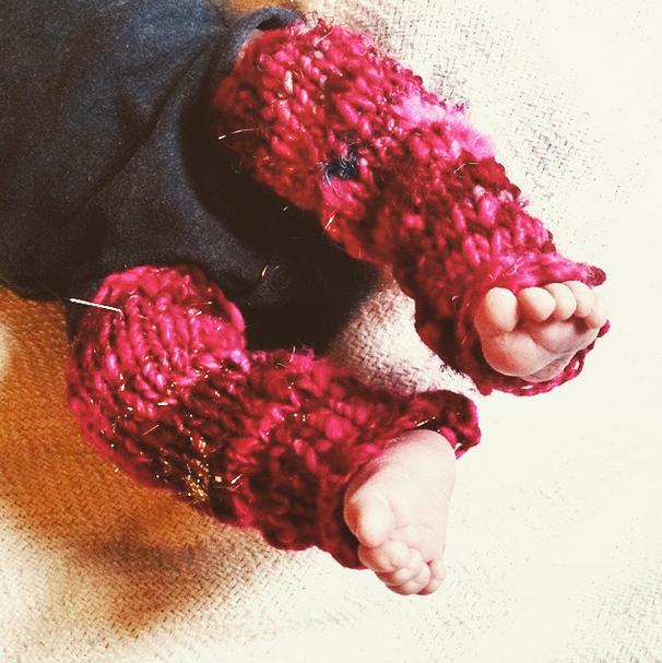 Handknit Baby Leggings