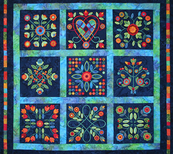 Midnight Roses Rose of Sharon quilt.