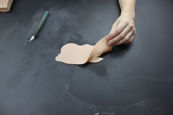 peeling oven bake clay