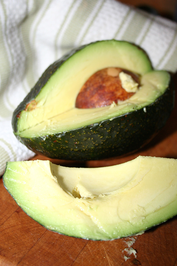 Sliced avocado
