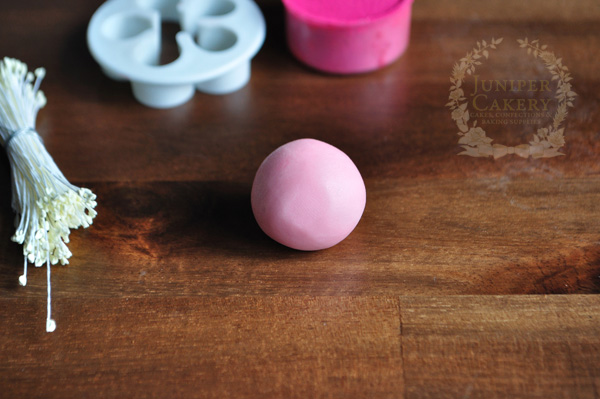 Make sugar cherry blossoms for cakes and cupcakes with this tutorial from Juniper Cakery