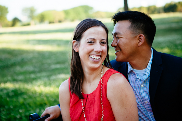 Whisper in the ear pose for couples