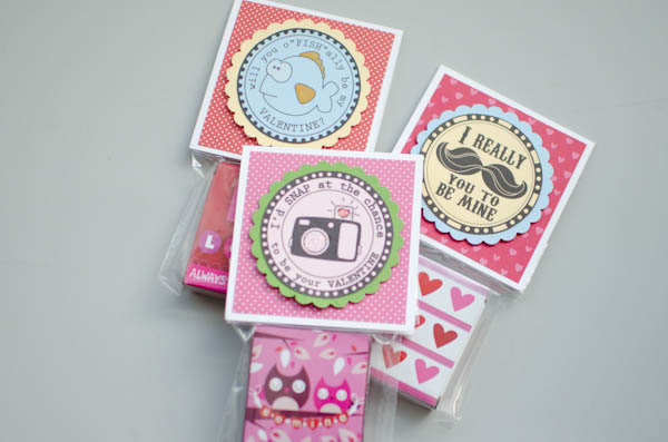 Digital Stamps DIY Valentine Treat Bags