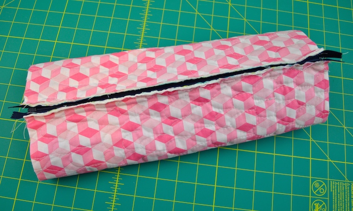 tube after zipper is sewn
