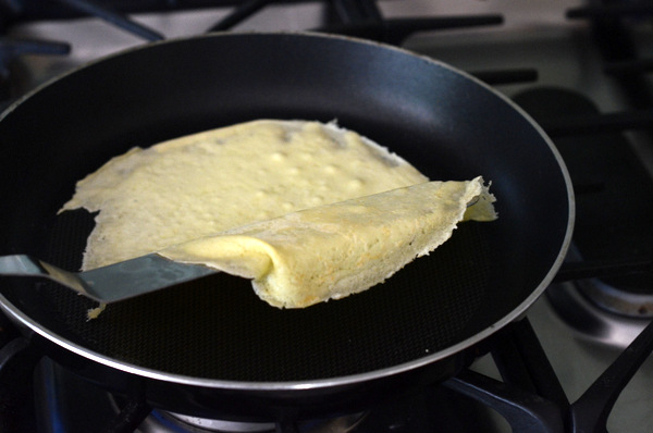 Flipping A Crepe with a Spatula